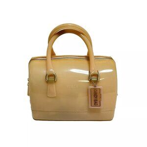 FURLA Candy Bag - Beige Rubber Handbag
